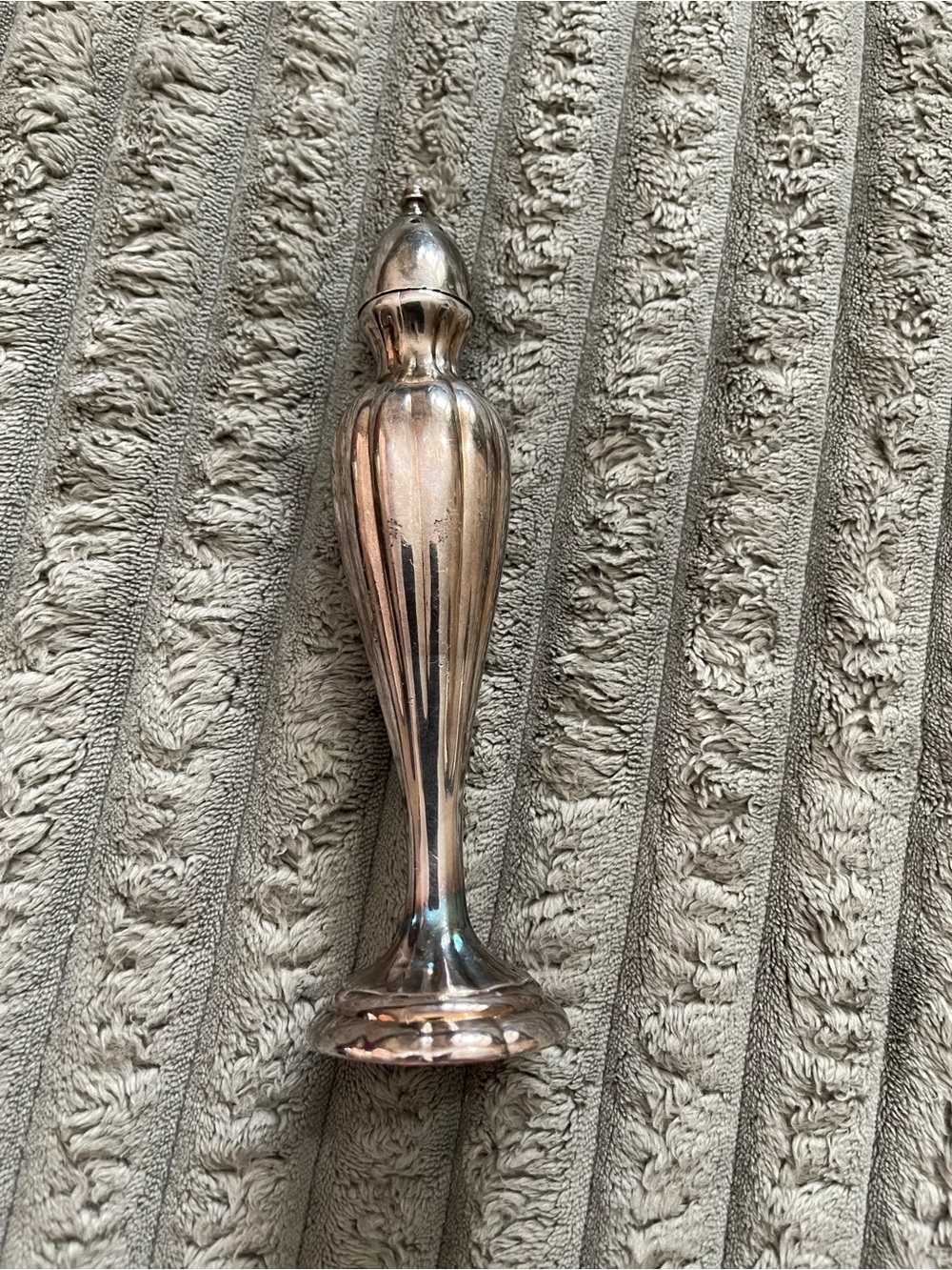 Silver plated Fluted Decorative Salt Shaker